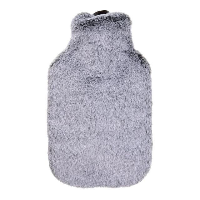 Habitat 1L Hot Water Bottle with Grey Faux Fur Cover - gallery image 2