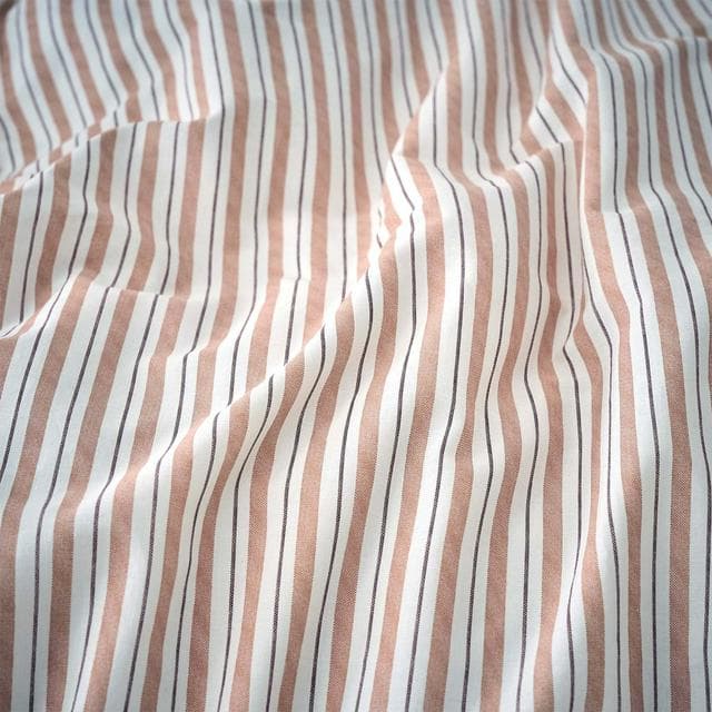 Habitat Timeless Textured Stripe with Ties Rust Bedding Set - gallery image 4