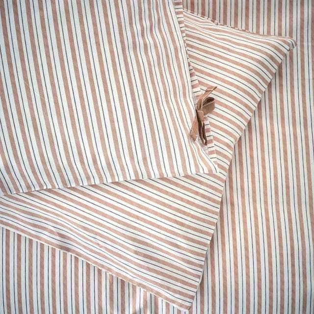 Habitat Timeless Textured Stripe with Ties Rust Bedding Set - gallery image 5