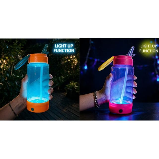Cool Gear Light up Bottle - Pink/Lilac Orange - gallery image 2