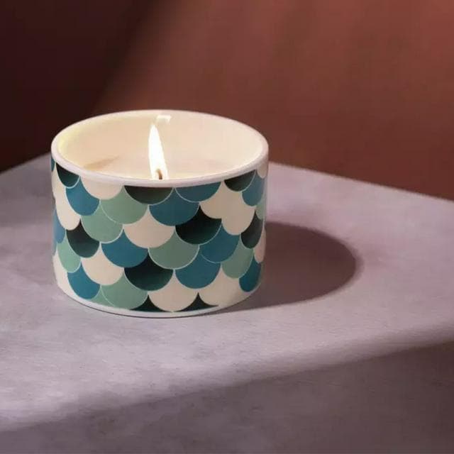 Wax Lyrical Fired Earth Ceramic Candle - Green Tea & Bergamot - gallery image 1