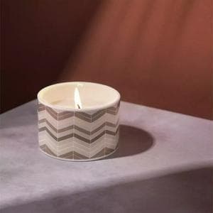 Wax Lyrical Fired Earth Ceramic Candle - Darjeeling & Damask Rose