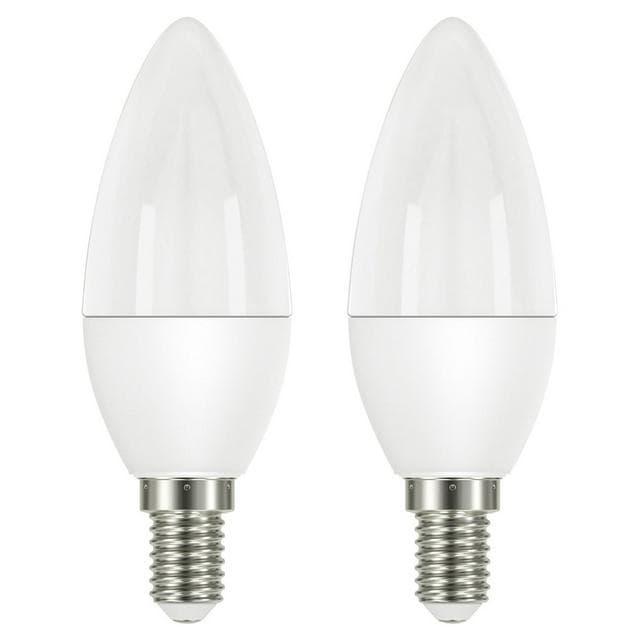 Sainsbury's Home Pack of 2 LED Candle Daylight Small Edison Screw Light Bulbs - 60w - gallery image 1