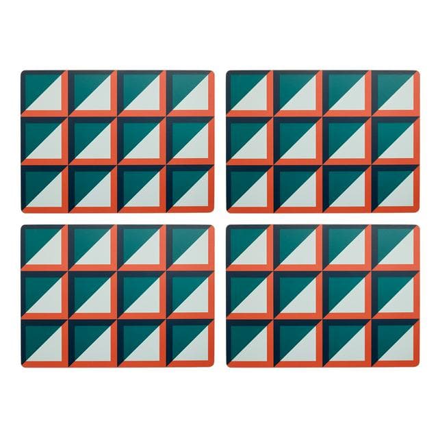 Habitat Pack of 4 Geo Cube Printed Corkback Placemats - gallery image 3