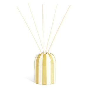 Habitat Stripe Wild Basil & Lemon Ceramic Large Diffuser - Mustard