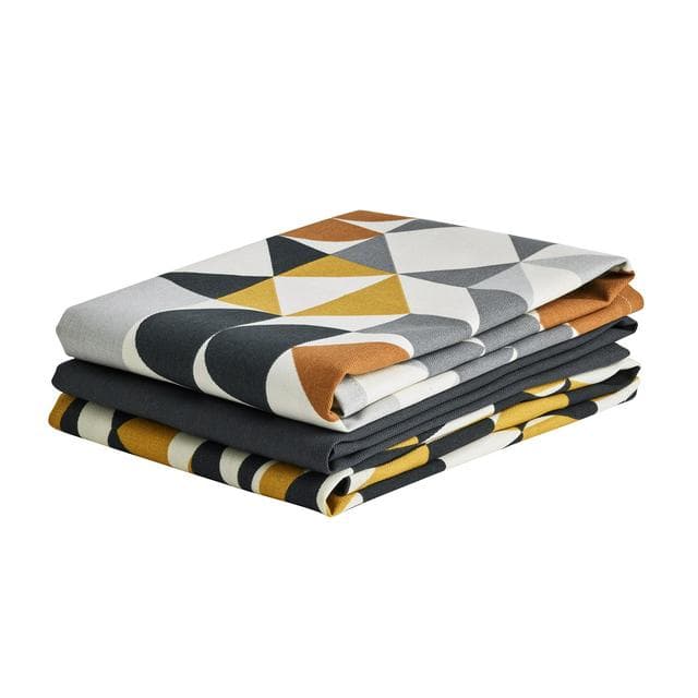Sainsbury's Home Pack of 3 Geo Printed Teatowels - gallery image 1