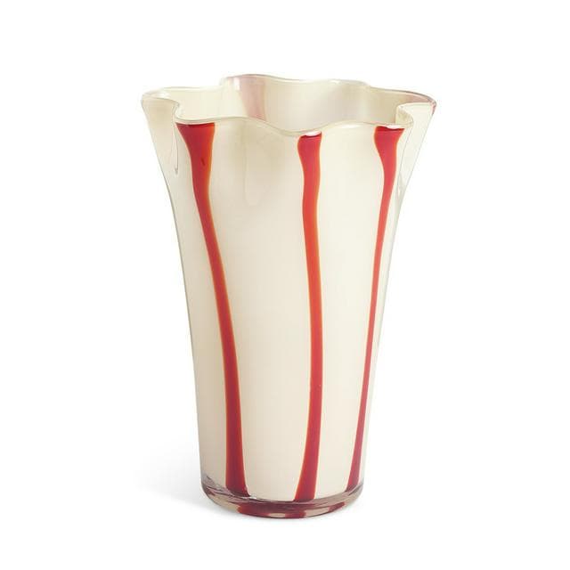 Habitat Milk Glass Handkerchief Red Stripe - gallery image 1