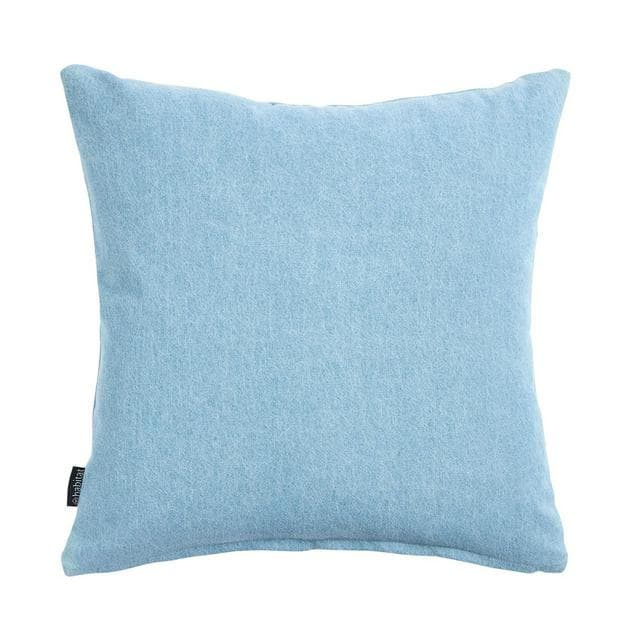 Habitat Folk Floral Stitch Denim Cushion - 43x43 - gallery image 2
