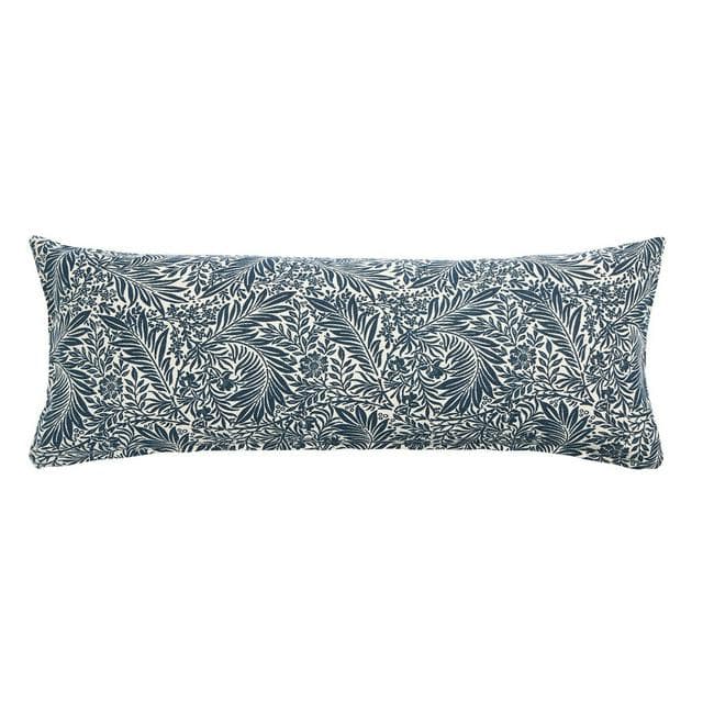 Sainsbury's Home Lino Floral Lumbar Cushion - Navy - 30x80 - gallery image 1