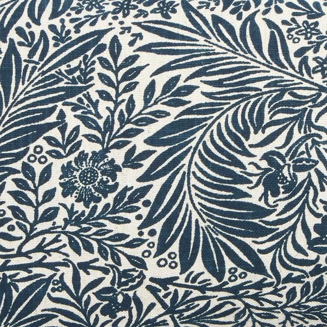 Sainsbury's Home Lino Floral Lumbar Cushion - Navy - 30x80 - gallery image 4