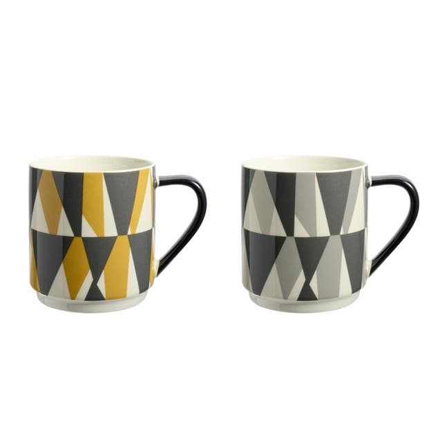 Sainsbury's Home Stacking Geo Triangles Mug Assortment - gallery image 4
