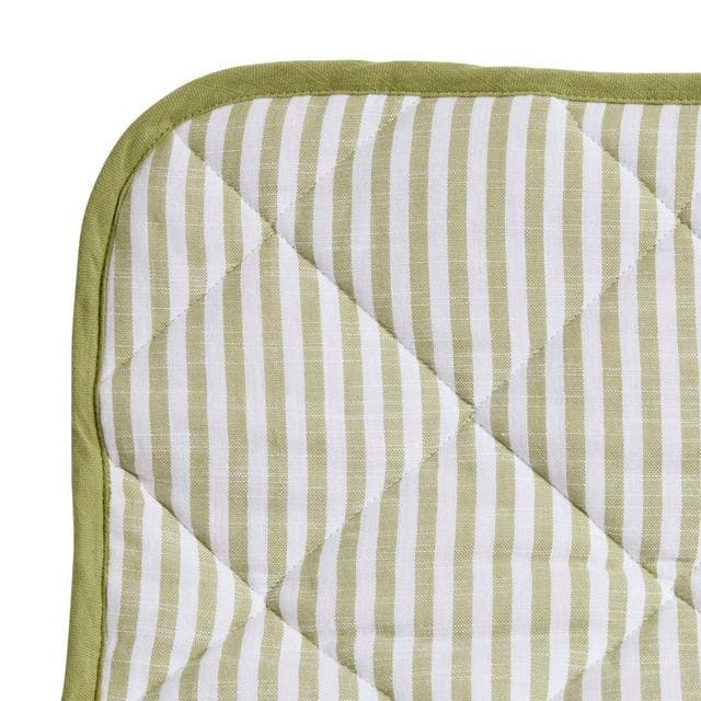 Habitat Yarn Dye Striped Bedding Set  - Olive Green - gallery image 3