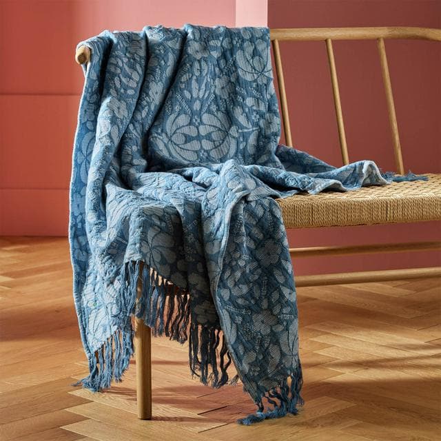 Habitat Folk Floral Throw - 125x150 - gallery image 1