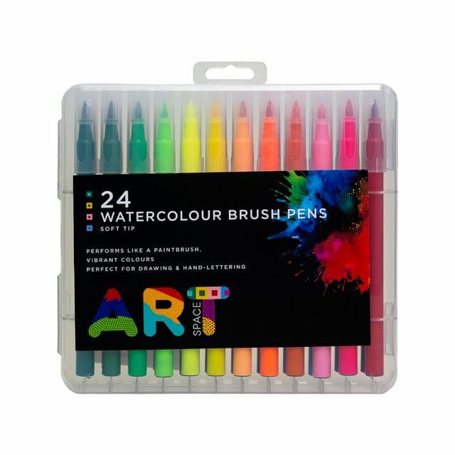 ArtSpace Pack of 24 Watercolour Pens - gallery image 1