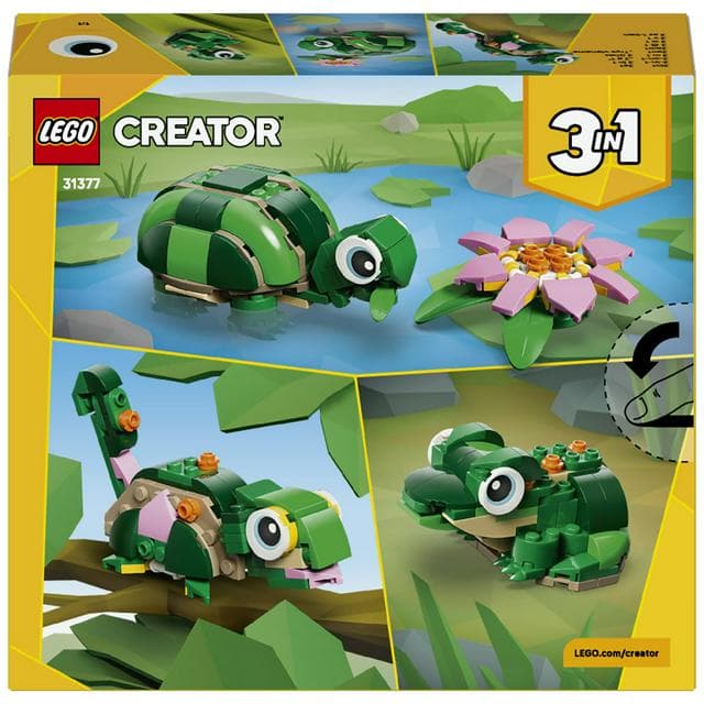 LEGO Creator 3 in 1 Turtle With a Water Lily Flower 31377 - gallery image 5