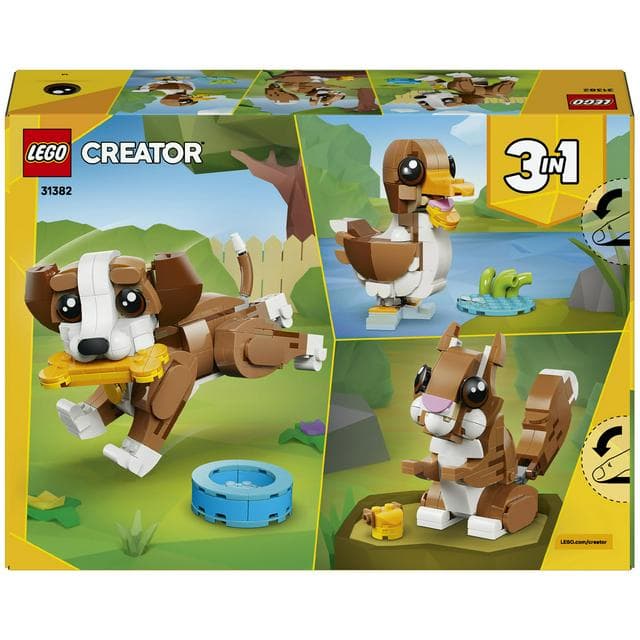 LEGO Creator 3 in 1 Cute Animals Playful Puppy Dog Building Toy 31382 - gallery image 5