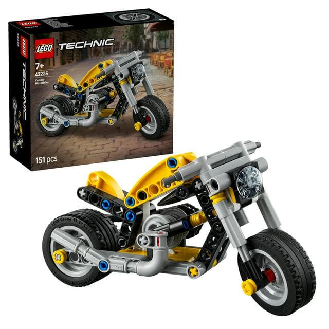 LEGO Technic Yellow Motorbike Toy Model Kit 42225 - gallery image 1