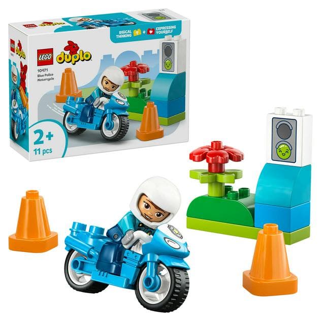 LEGO Duplo Blue Police Motorcycle Toy 10471 - gallery image 1