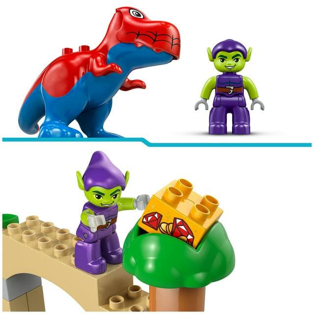 LEGO Duplo Marvel Dinosaur Spidey-Rex vs. Green Goblin Building Toy 10463 - gallery image 4
