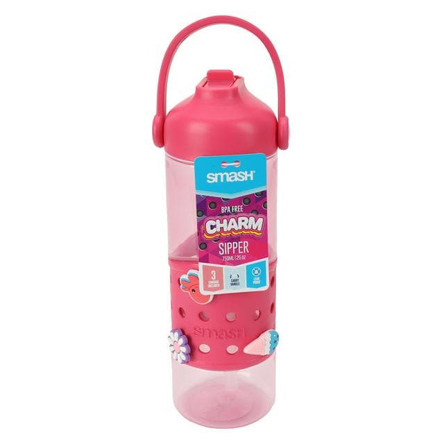 Smash Charm Water Bottle - Pink - gallery image 1