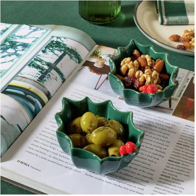 Sainsbury's Home Holly Nibble Bowl - gallery image 1