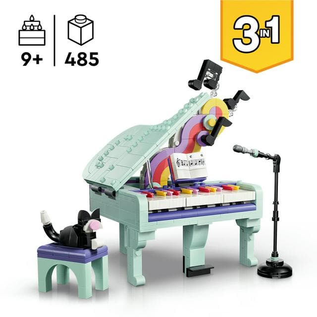 Lego Creator 3 in 1 Music Decor Piano With Cat Building Toy 31392 - gallery image 2