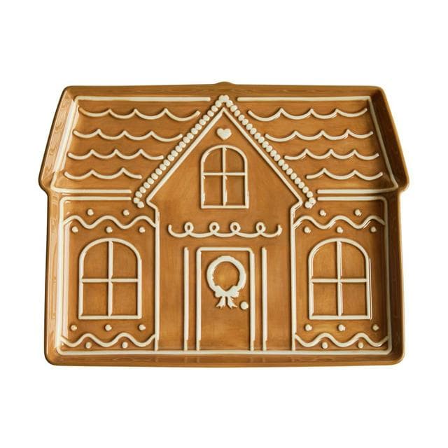 Sainsbury's Home Novelty Gingerbread House Shaped Plate - gallery image 1
