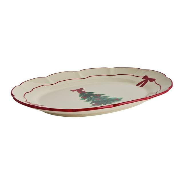 Sainsbury's Home Bows & Tree Christmas Platter - gallery image 3
