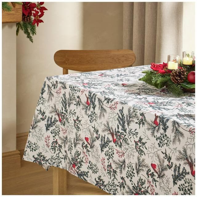 Sainsbury's Home Robin Wipe Clean Tablecloth - gallery image 1