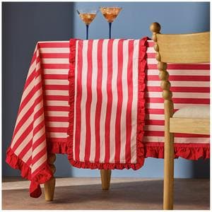 Sainsbury's Home Stripe Reversable Table Runner - Pink