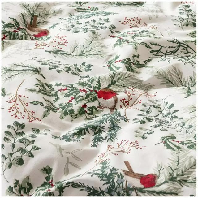 Sainsbury's Home Cotton Christmas Robin Bedding Set - gallery image 5