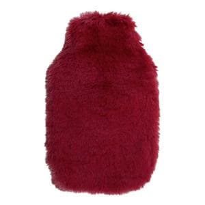 Sainsbury's Home Faux Fur Hot Water Bottle - Burgundy