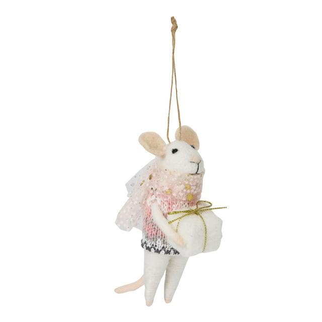 Sainsbury's Home Mouse in Jumper With Present Hanging Decoration - gallery image 1