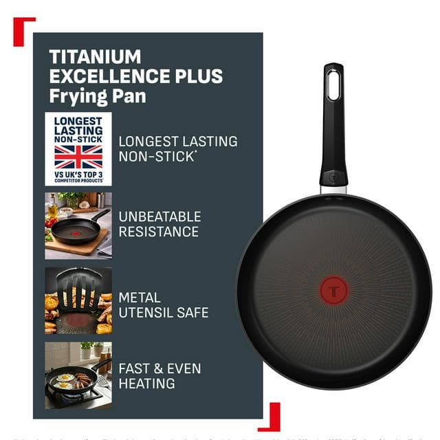 Tefal Titanium Excellence Plus Frying Pan - 32cm - gallery image 2