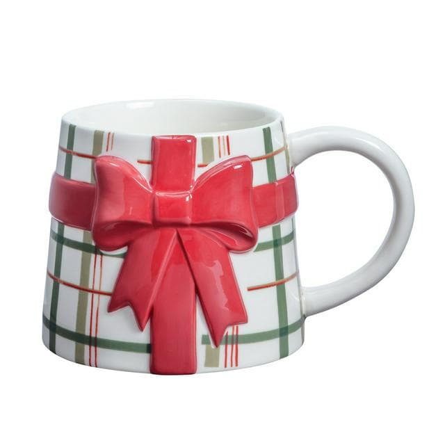 Sainsbury's Home Checked Bow Mug - gallery image 1