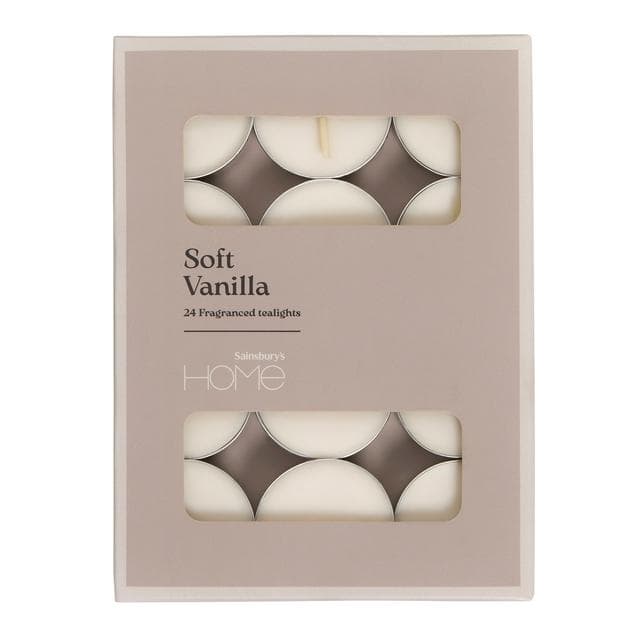 Sainsbury's Home Pack of 24 Tealights - Soft Vanilla - gallery image 1