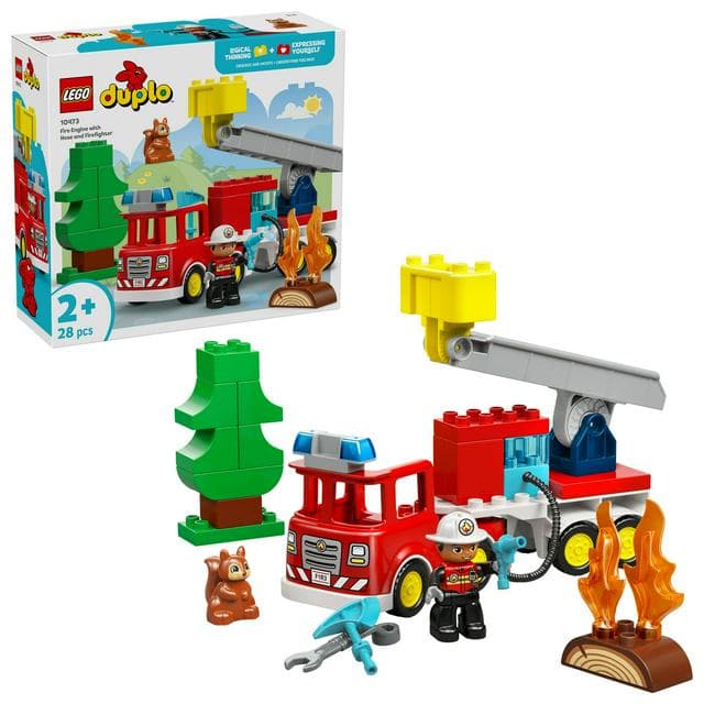 Lego Duplo Fire Engine With Hose & Firefighter 10473 - gallery image 1