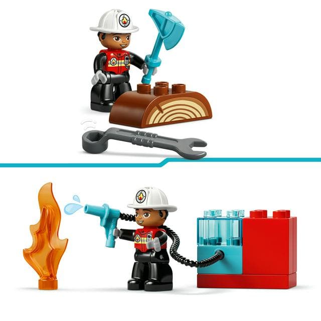 Lego Duplo Fire Engine With Hose & Firefighter 10473 - gallery image 4