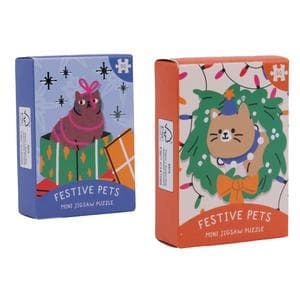Professor Puzzle Festive Pets Mini Jigsaw Puzzle Assortment