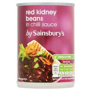 Sainsbury's Red Kidney Beans in Chilli Sauce 400g