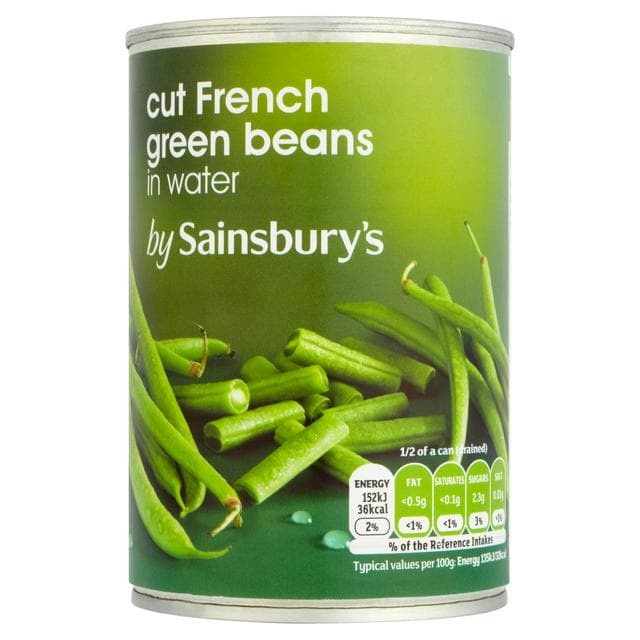 Sainsbury's Cut Green Beans In Water 400g - gallery image 1