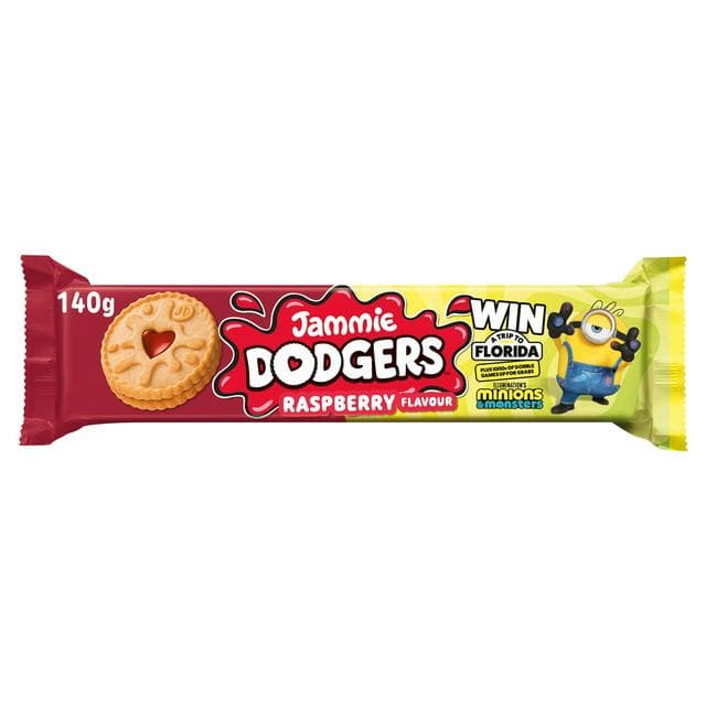 Jammie Dodgers 140g Raspberry Flavour Biscuits - gallery image 1