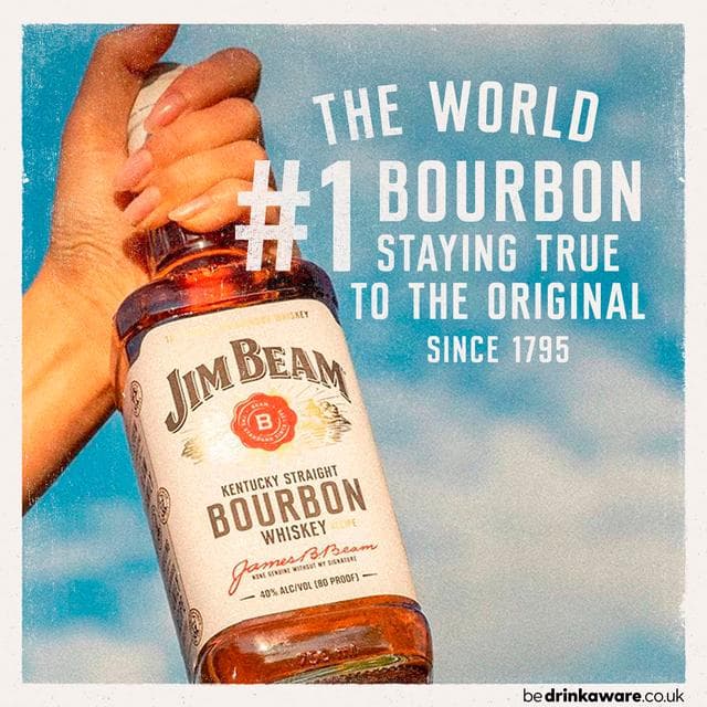 Jim Beam Kentucky Straight Bourbon Whiskey 70cl - gallery image 3