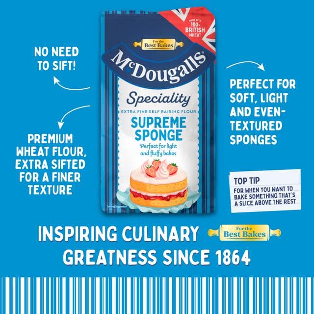 McDougalls 1kg Speciality Supreme Sponge Self Raising Flour - gallery image 2