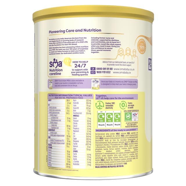 SMA First Infant Baby Milk Powder Formula from birth 800g - gallery image 5