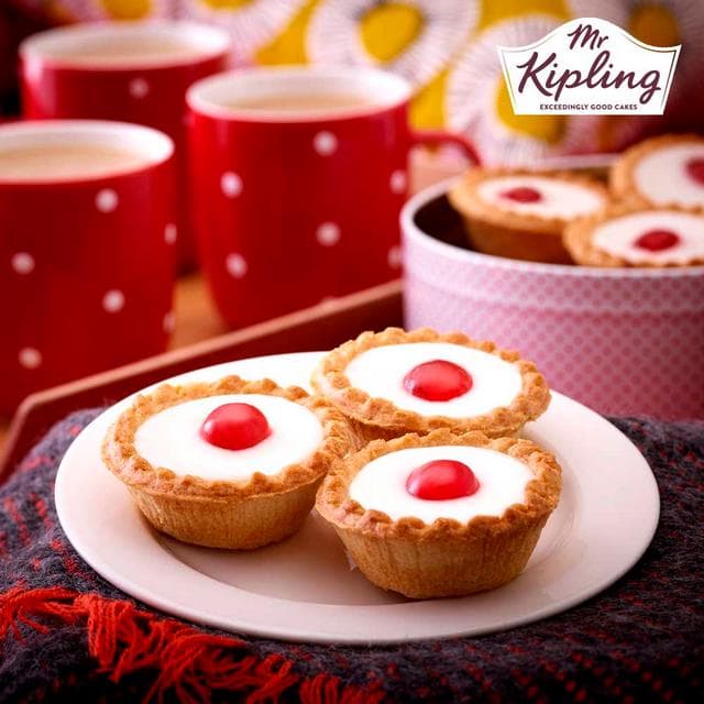 Mr Kipling Cherry Bakewell Tarts Cakes x6 - gallery image 3