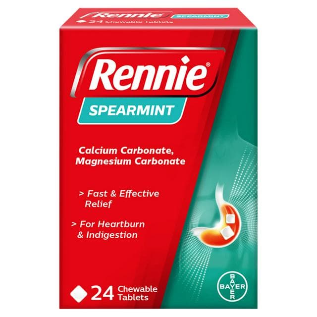 Rennie Spearmint Heartburn & Indigestion Relief Tablets x24 - gallery image 1