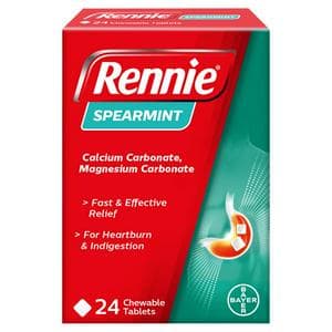 Rennie Spearmint Heartburn & Indigestion Relief Tablets x24
