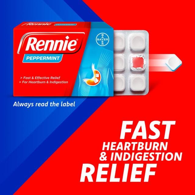 Rennie Peppermint Heartburn & Indigestion Relief Tablets x24 - gallery image 2