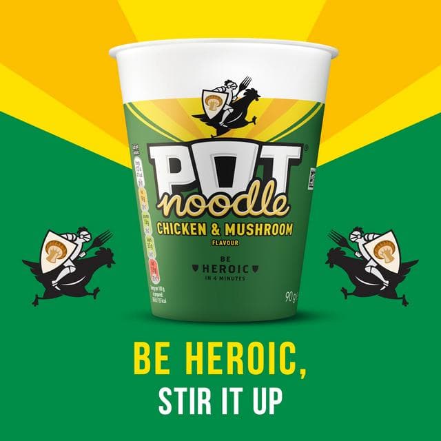 Pot Noodle 90g Chicken & Mushroom Instant Noodles - gallery image 5